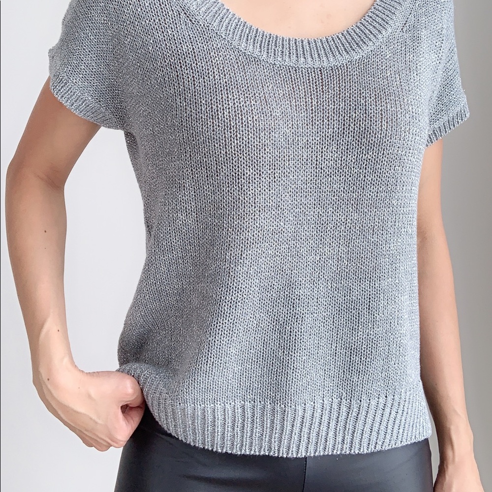 Banana Republic Glitter metallic Knitted Top - Picture 7 of 8